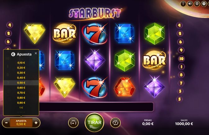 Guía de la tragamonedas Starburst para Honduras